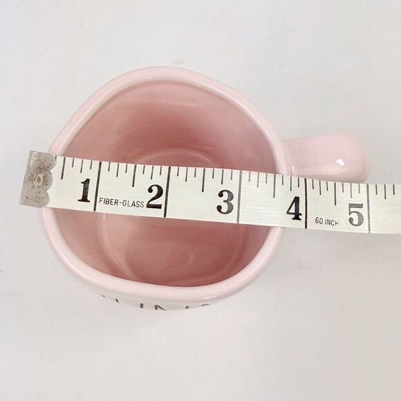Rae Dunn Pink Black Signature Lettering Hunny Bunny Ceramic Coffee Tea Mug - Picture 10 of 12